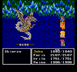 final fantasy v boss shinryu