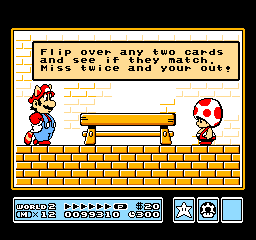 mario 3 memory game